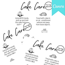Load image into Gallery viewer, Cake Care Template
