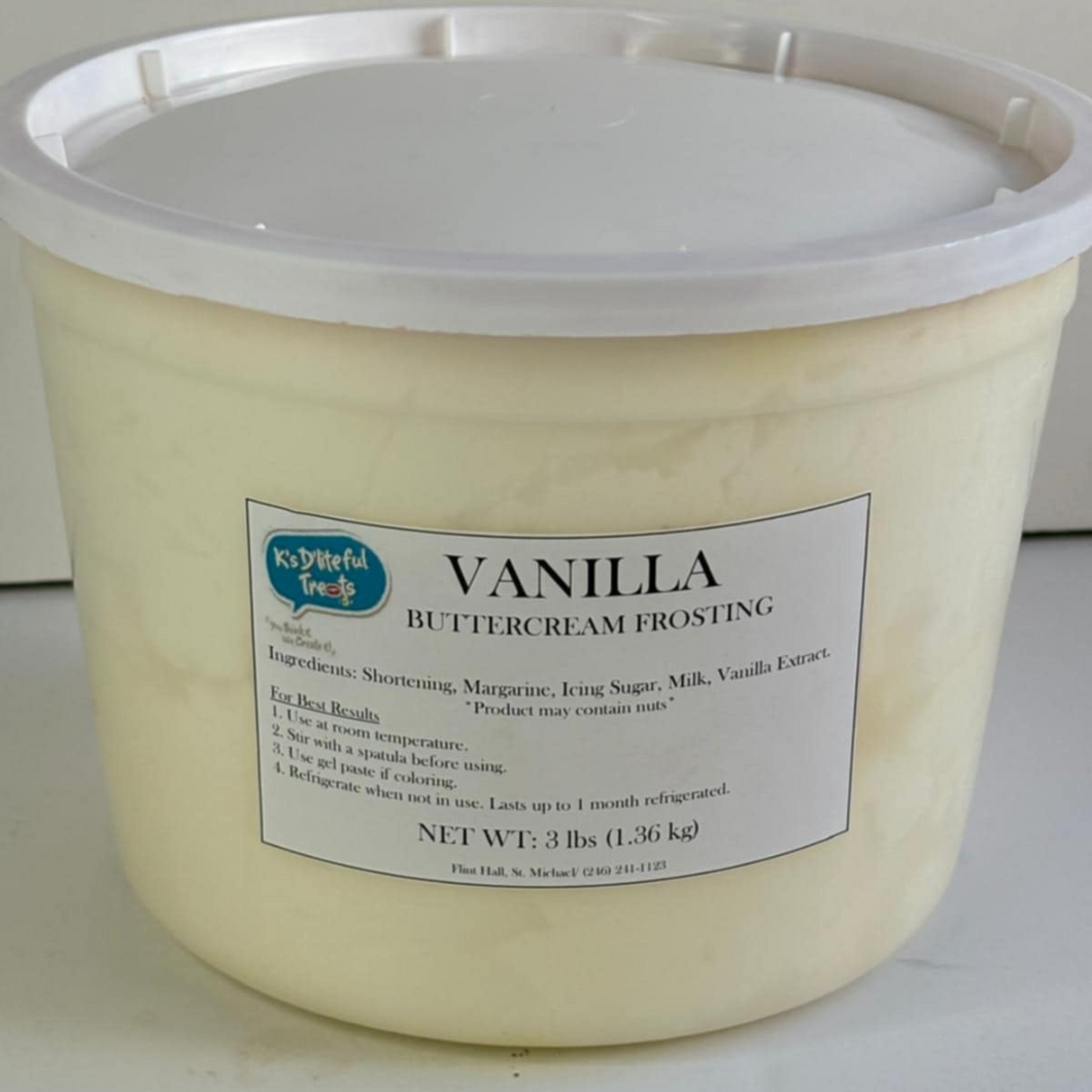 3 lb Buttercream Frosting (Vanilla)