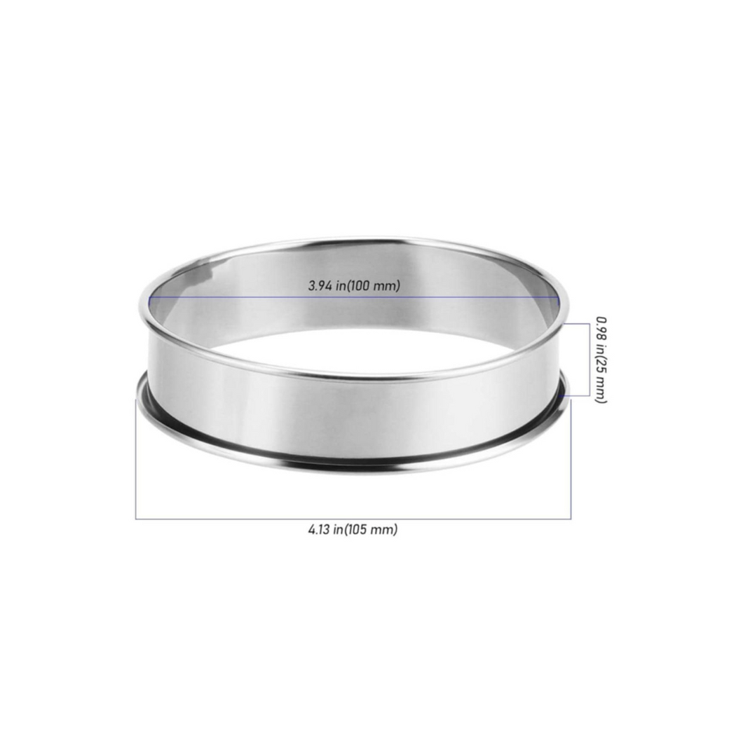 Stainless steel ring for cookies, eggs, pastry etc. (4 inches)