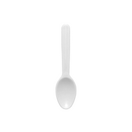 White plastic dessert spoons/appetiser (pk of 100)