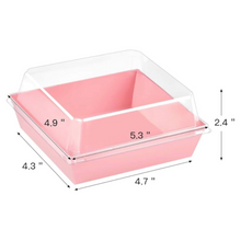 Load image into Gallery viewer, 5 Inch Pink Charcuterie Box W/Clear Lid

