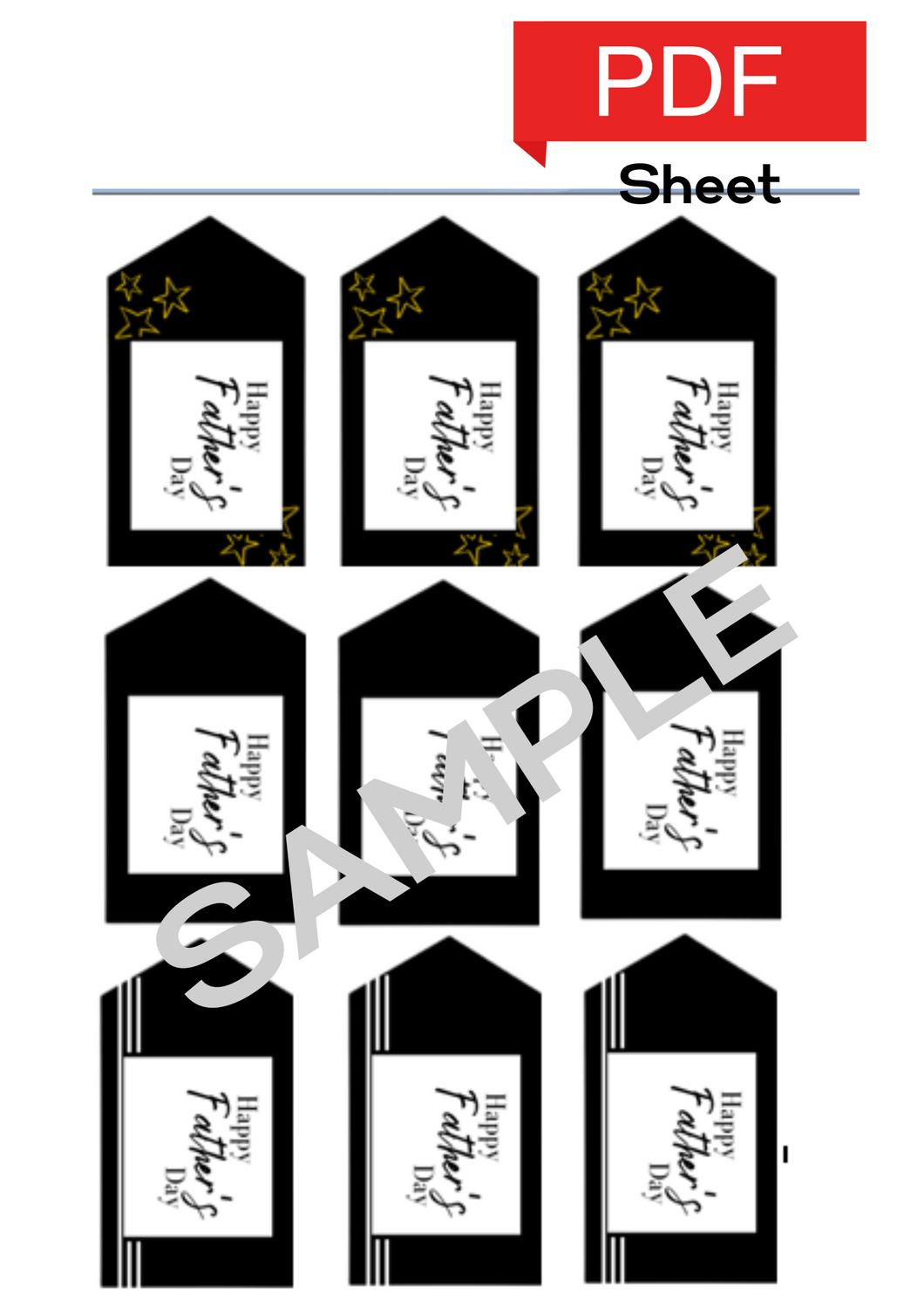 Father's Day Sheet (Black)