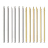 Gold and Silver Candle Set (12 pieces)